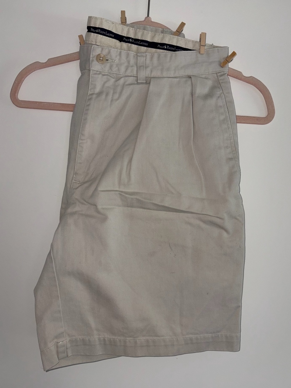 Polo by Ralph Lauren Light Khaki Flat-Front Men’s Shorts